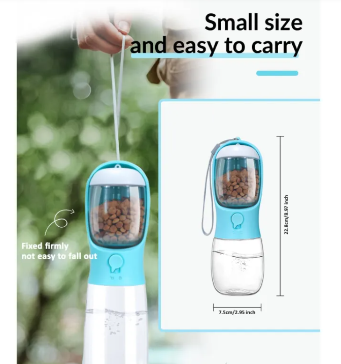 Portable Dog Water + Food Bottle