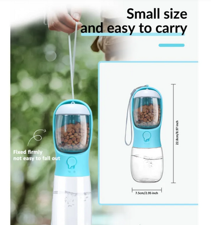 Portable Dog Water + Food Bottle